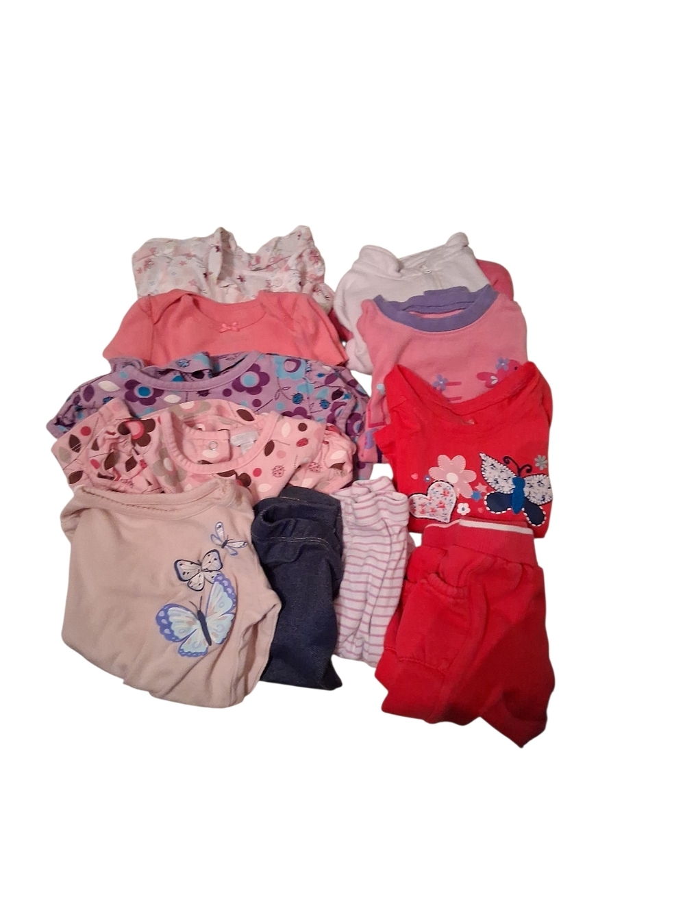 12- 18 Month Baby Girl Mixed Clothing Lot in Pink, Purple,